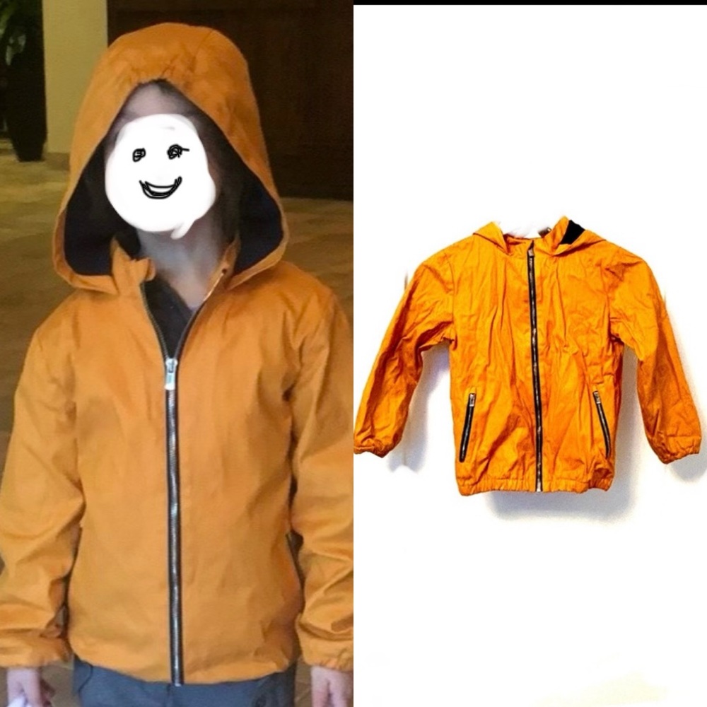 Jacadi Blue and Orange Raincoat for Stylish Weather Protection